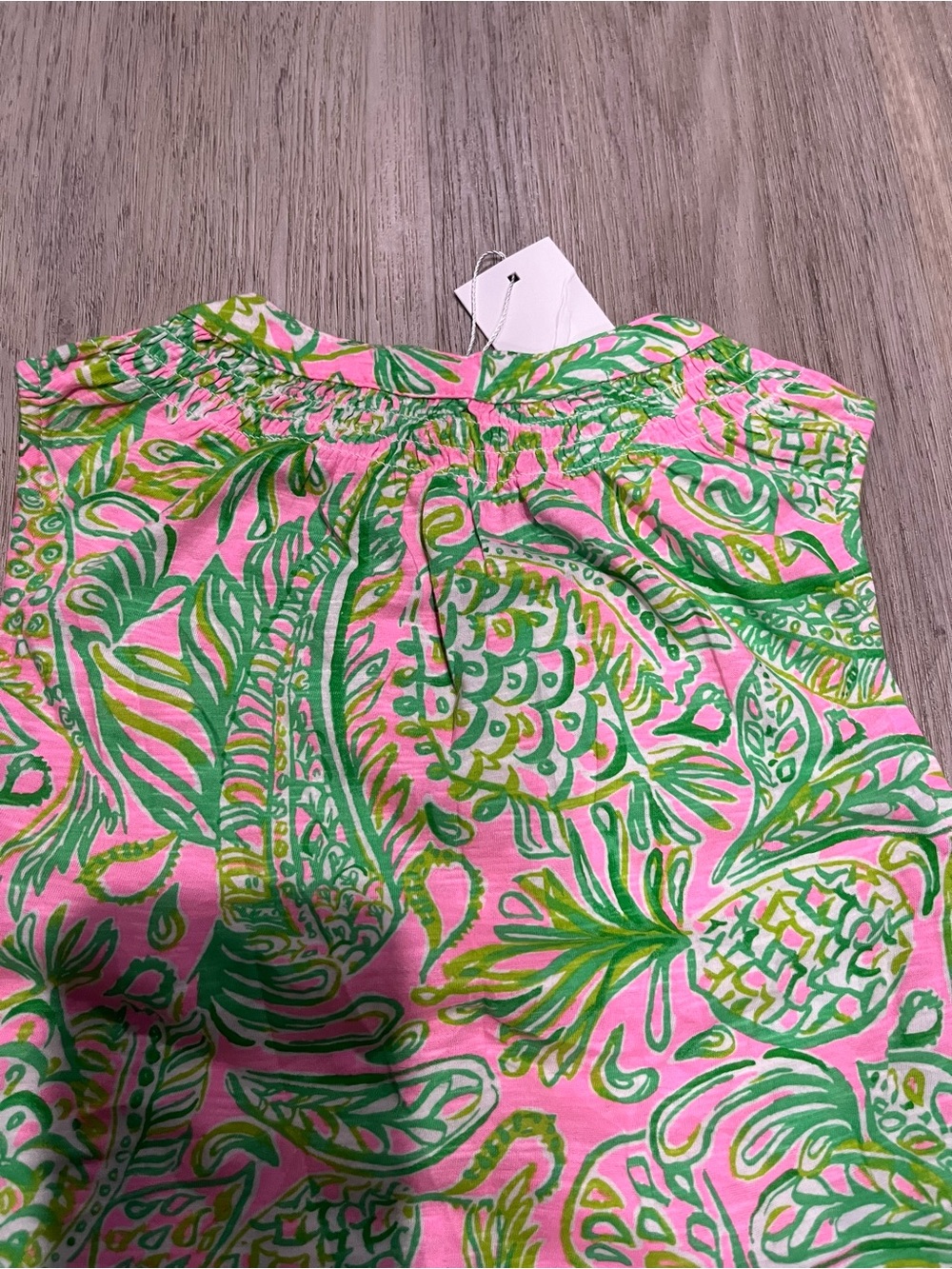 NWT Lilly Pulitzer Essie Tank Top. Mandevilla Baby Fins and Flippers. Size XS - Picture 5 of 6